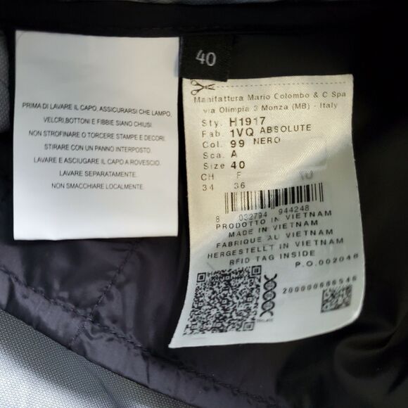 Colmar Slim Fit Jacket With Gathered Collar Code 1917 1VQ ES21 99 Black Sz 4 NWT - Picture 9 of 11